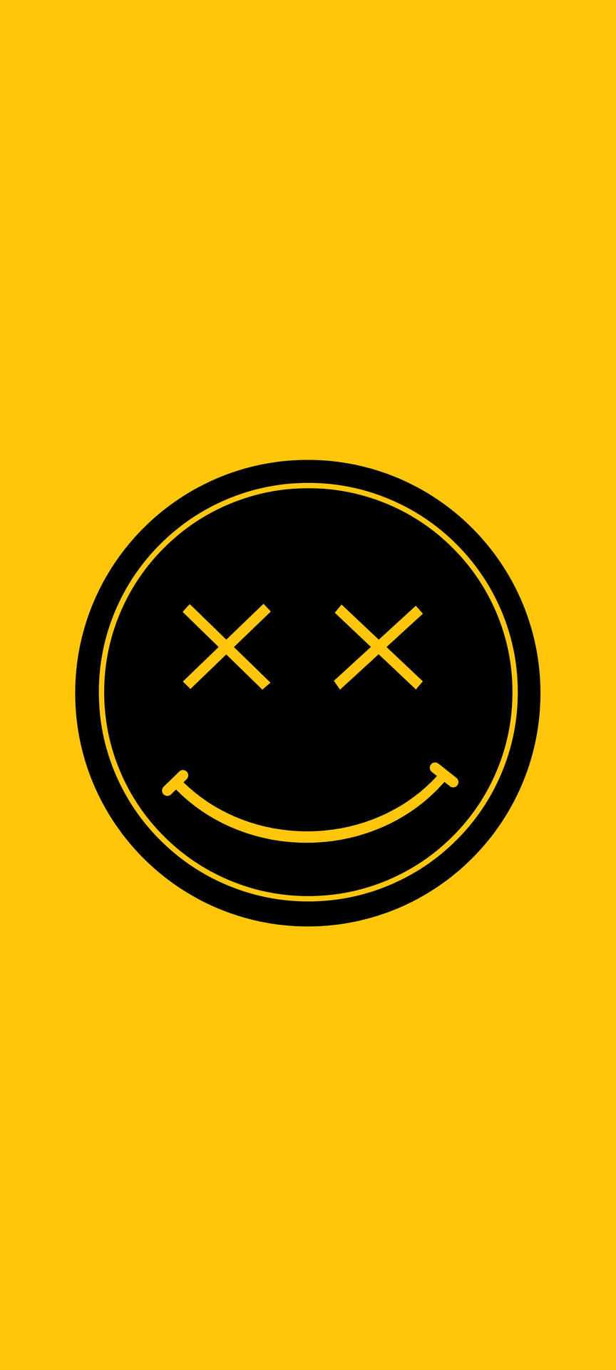 Black Emoji Dead Smile Background