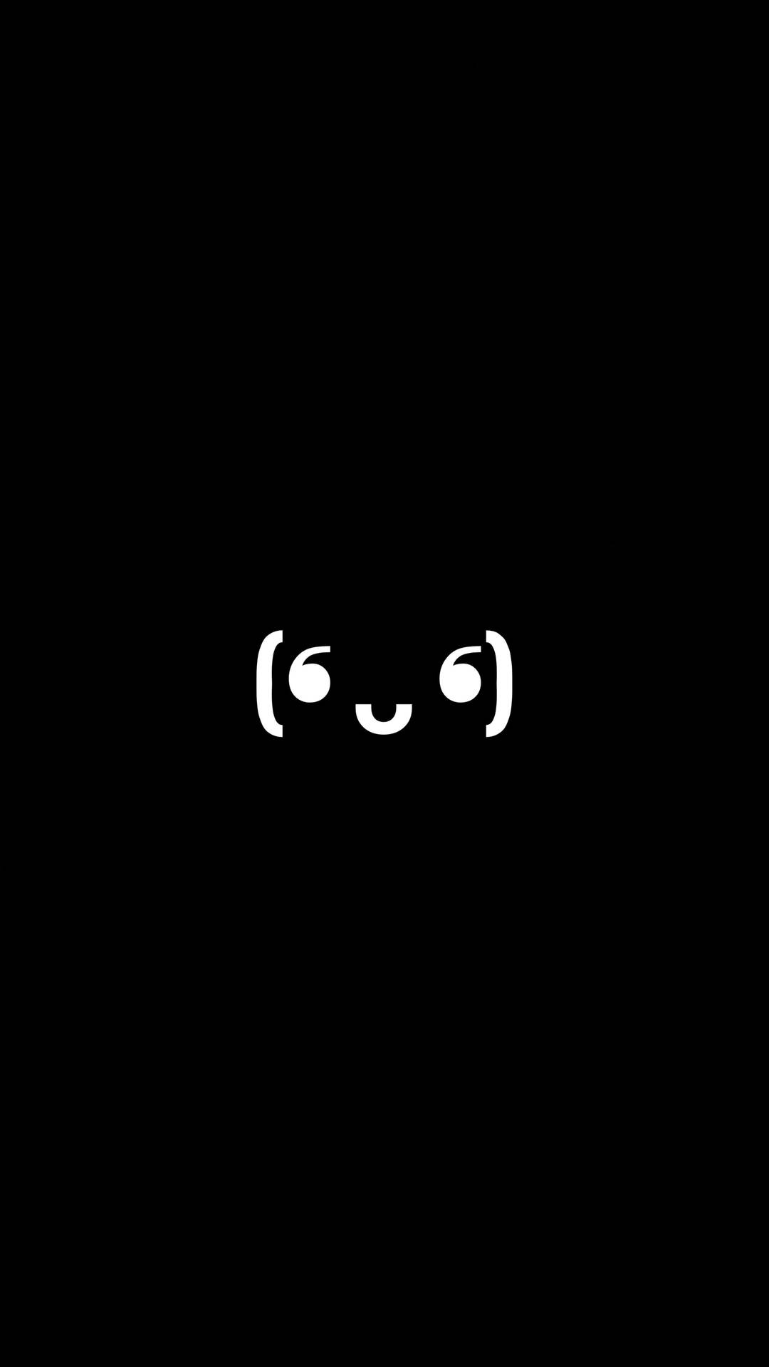 Black Emoji Kaomoji Cute Background