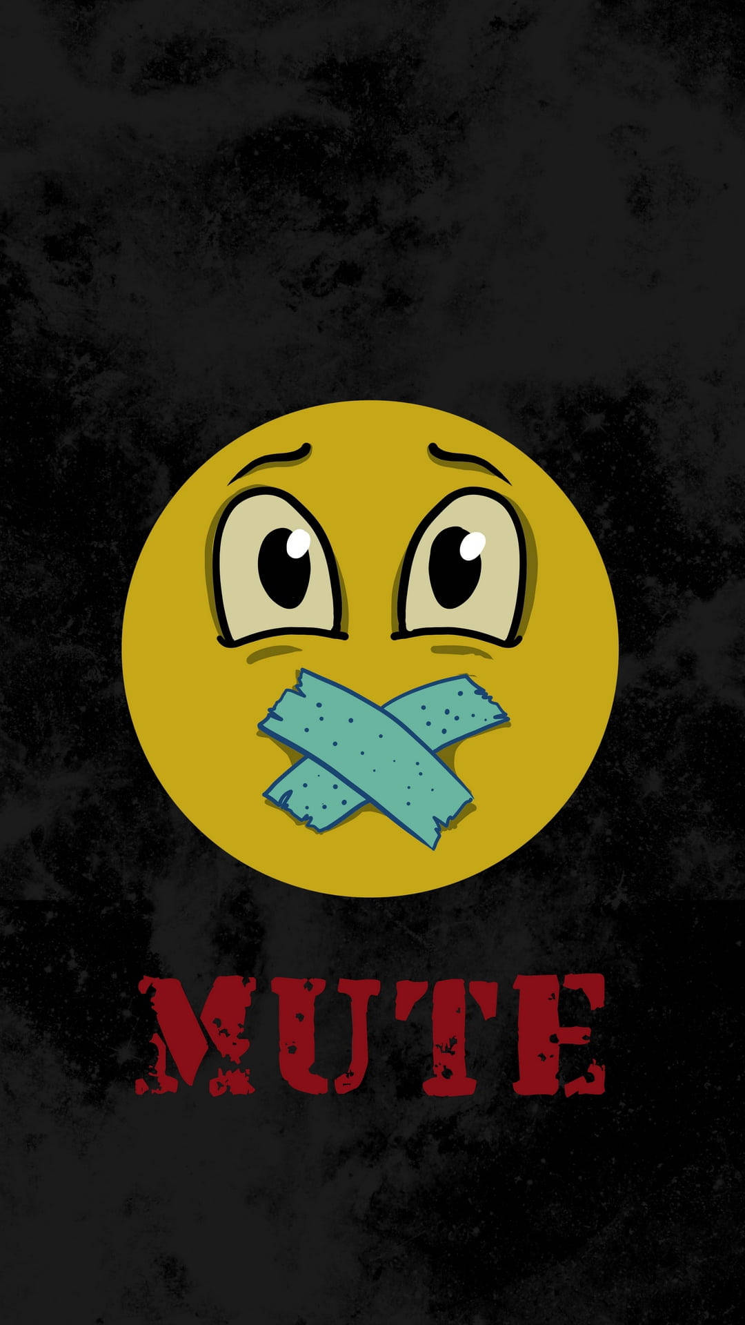 Black Emoji Mute Background