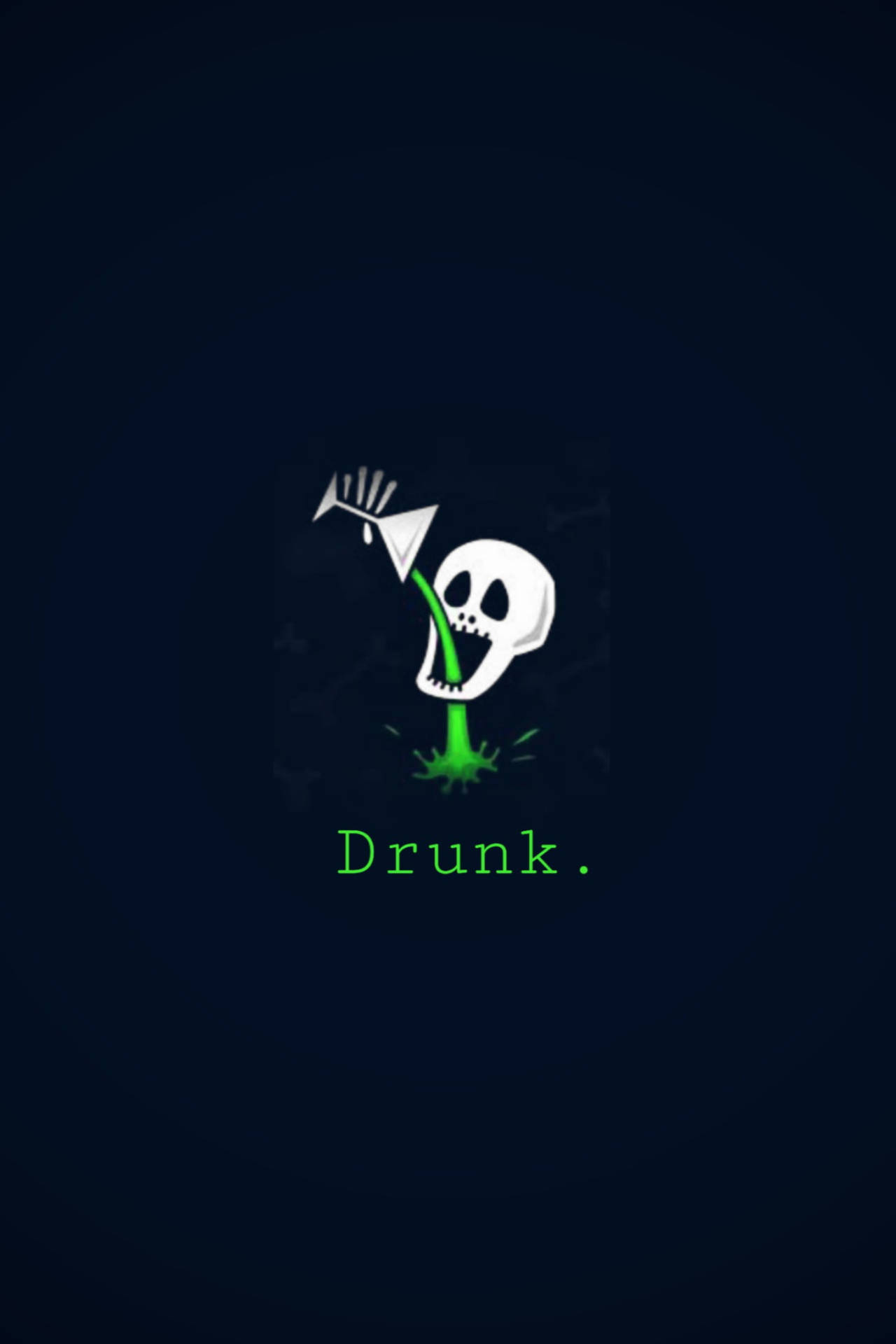 Black Emoji Skeleton Drunk Background