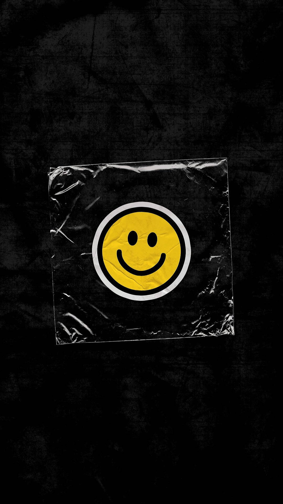 Black Emoji Smiley Background