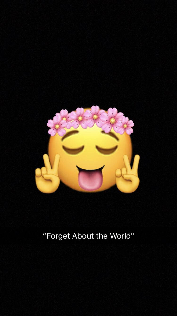 Black Emoji Yellow Background