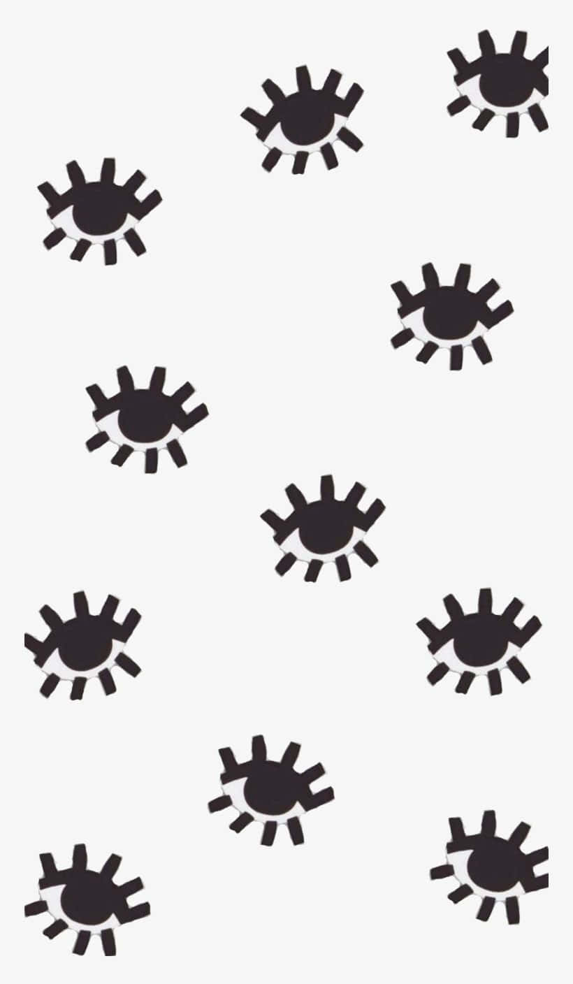 Black Evil Eye Patterns Iphone Background
