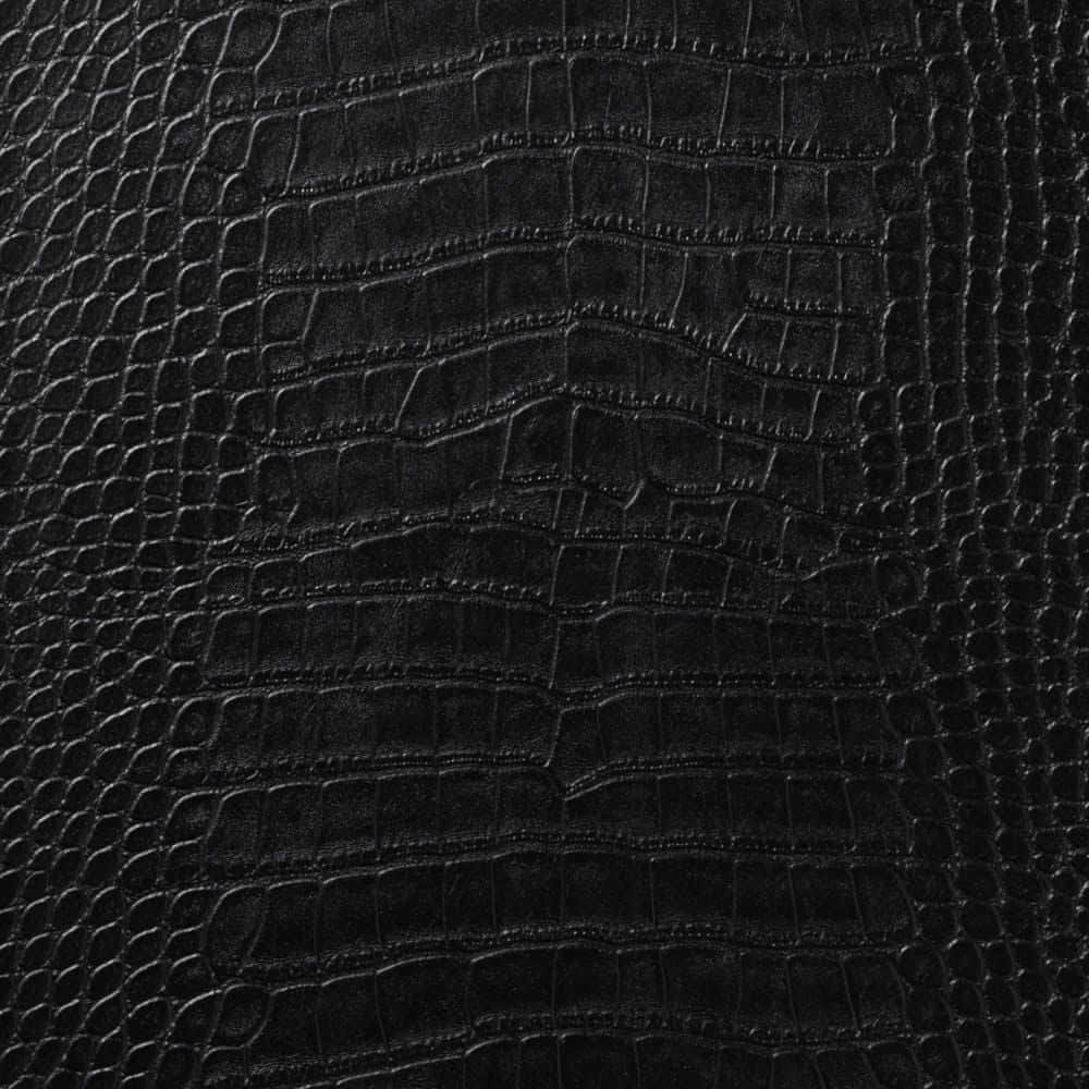 Black Extravagant Textured Crocodile Leather