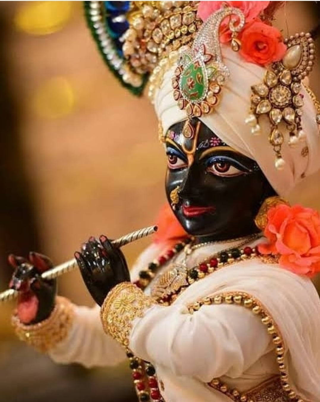 Black Figurine Krishna Hd Background