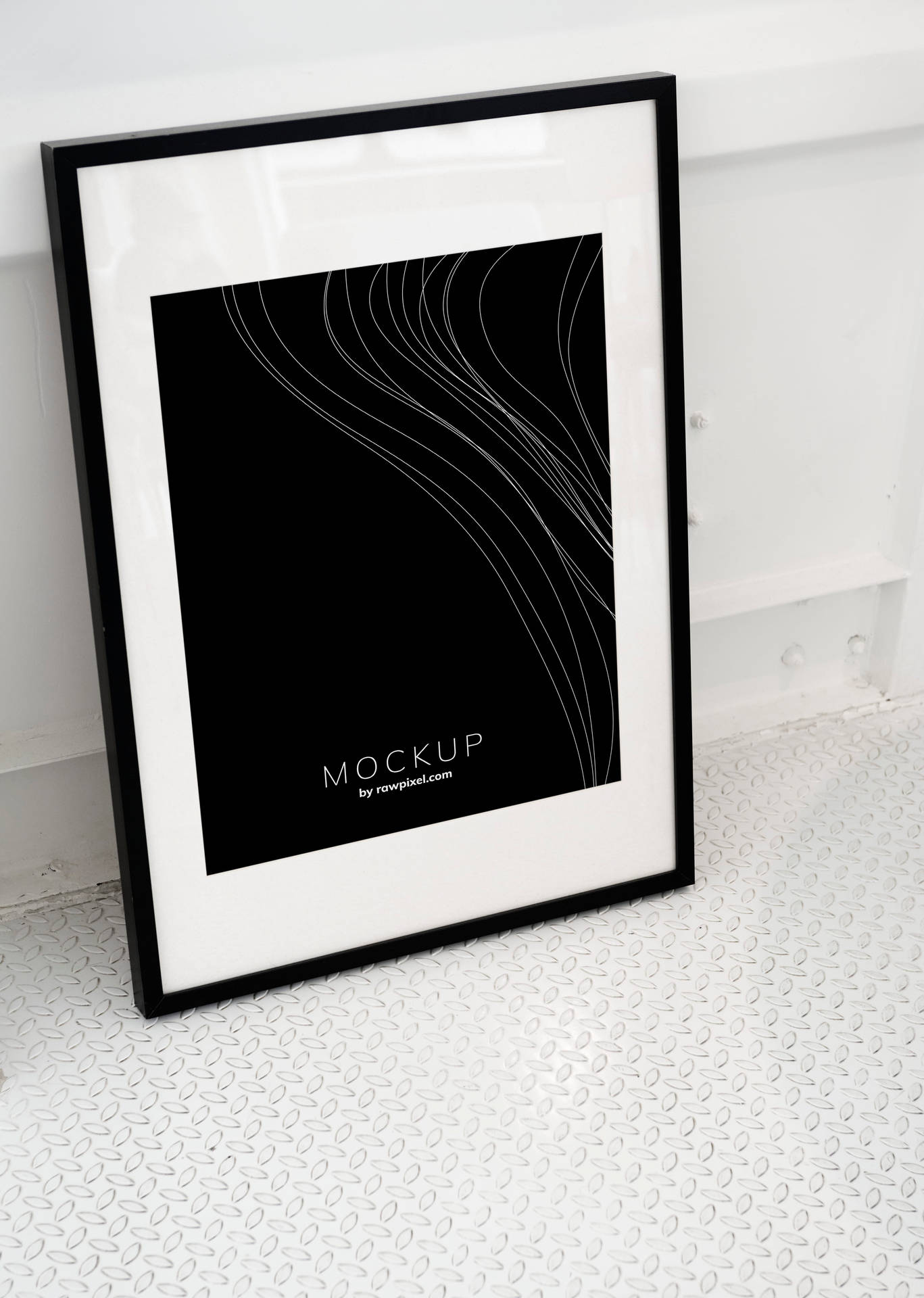 Black Framed Mockup Poster Background