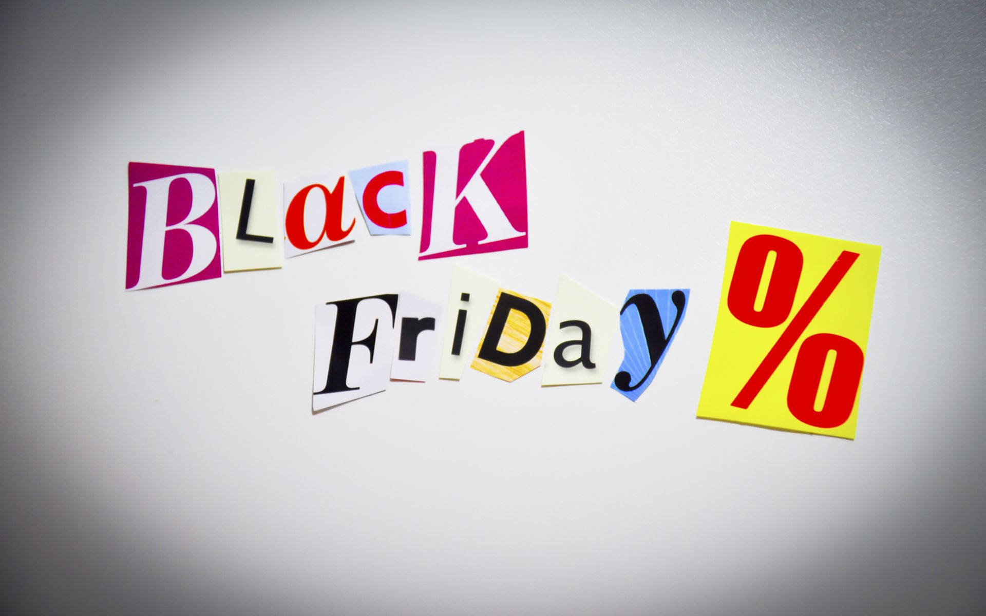 Black Friday Cut Out Letters Background
