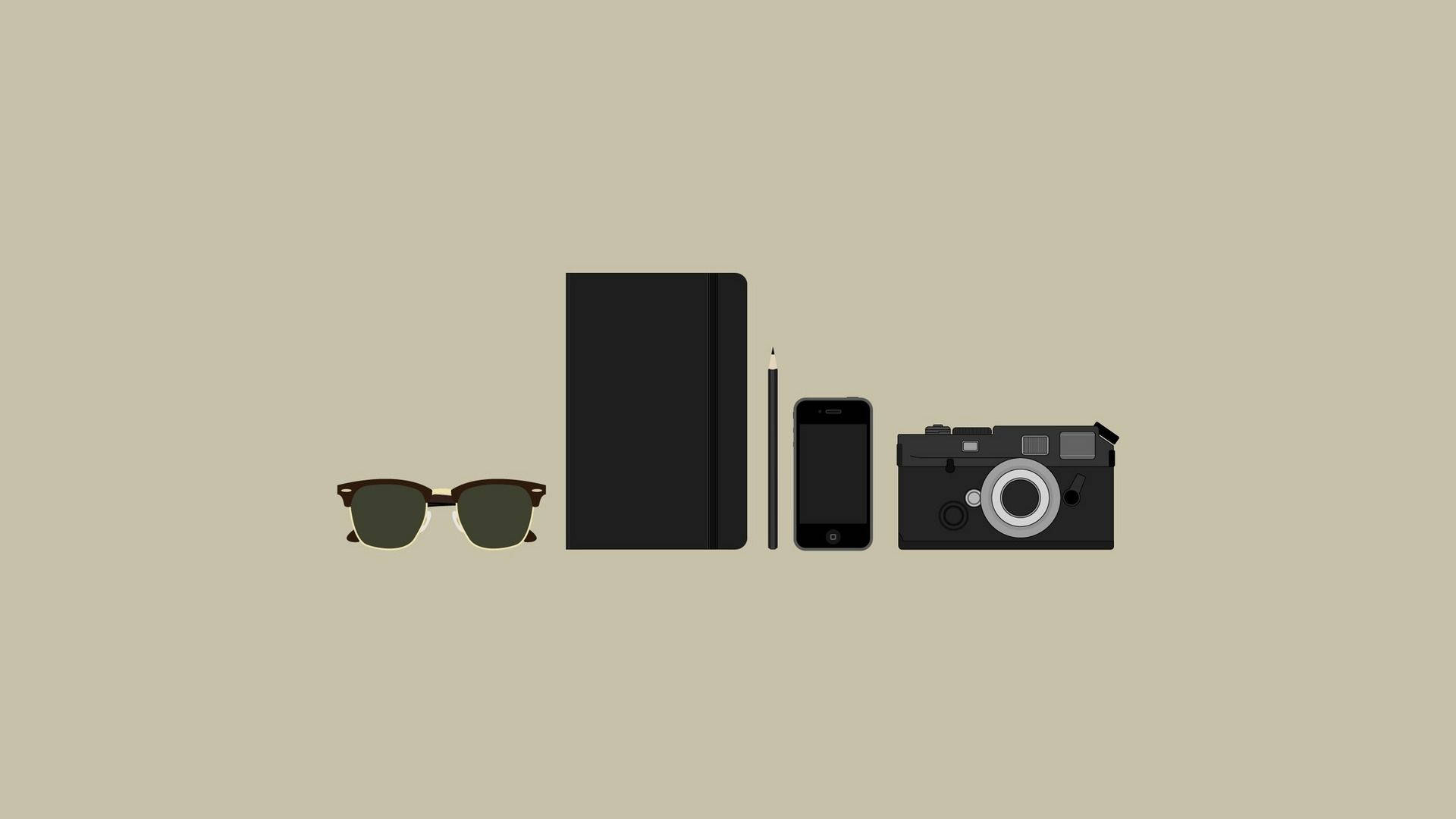 Black Gadgets Minimalist Background