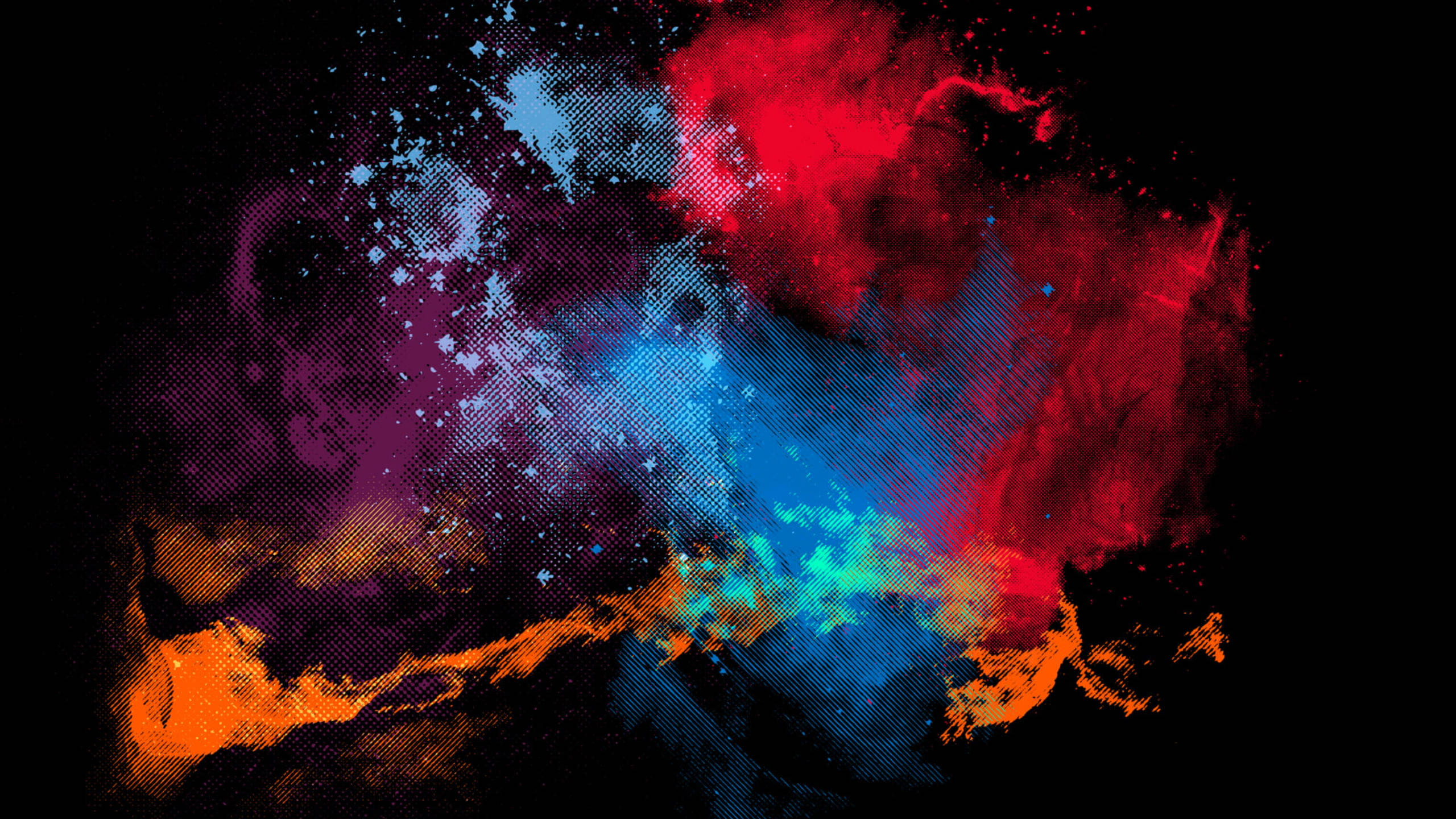 Black Galaxy Abstract Artwork Background