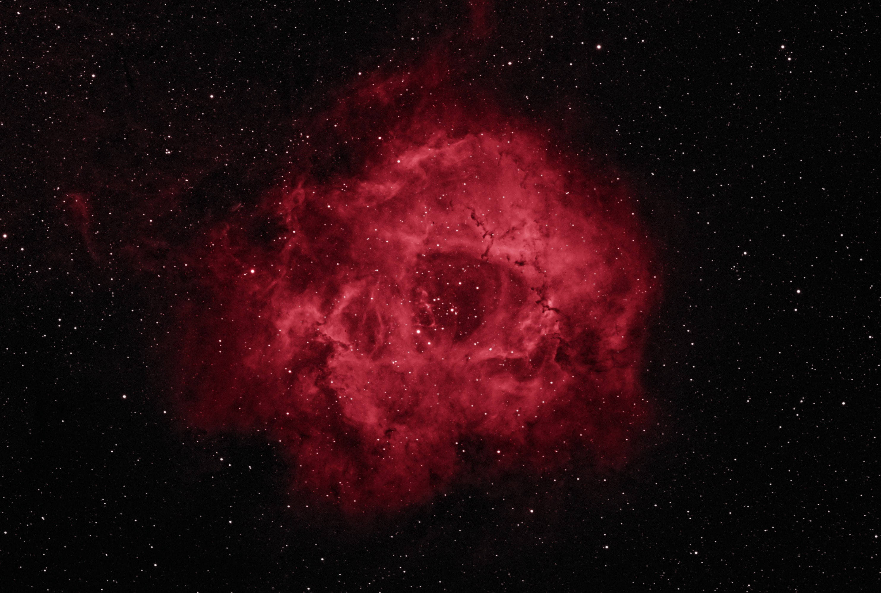 Black Galaxy Red Nebula