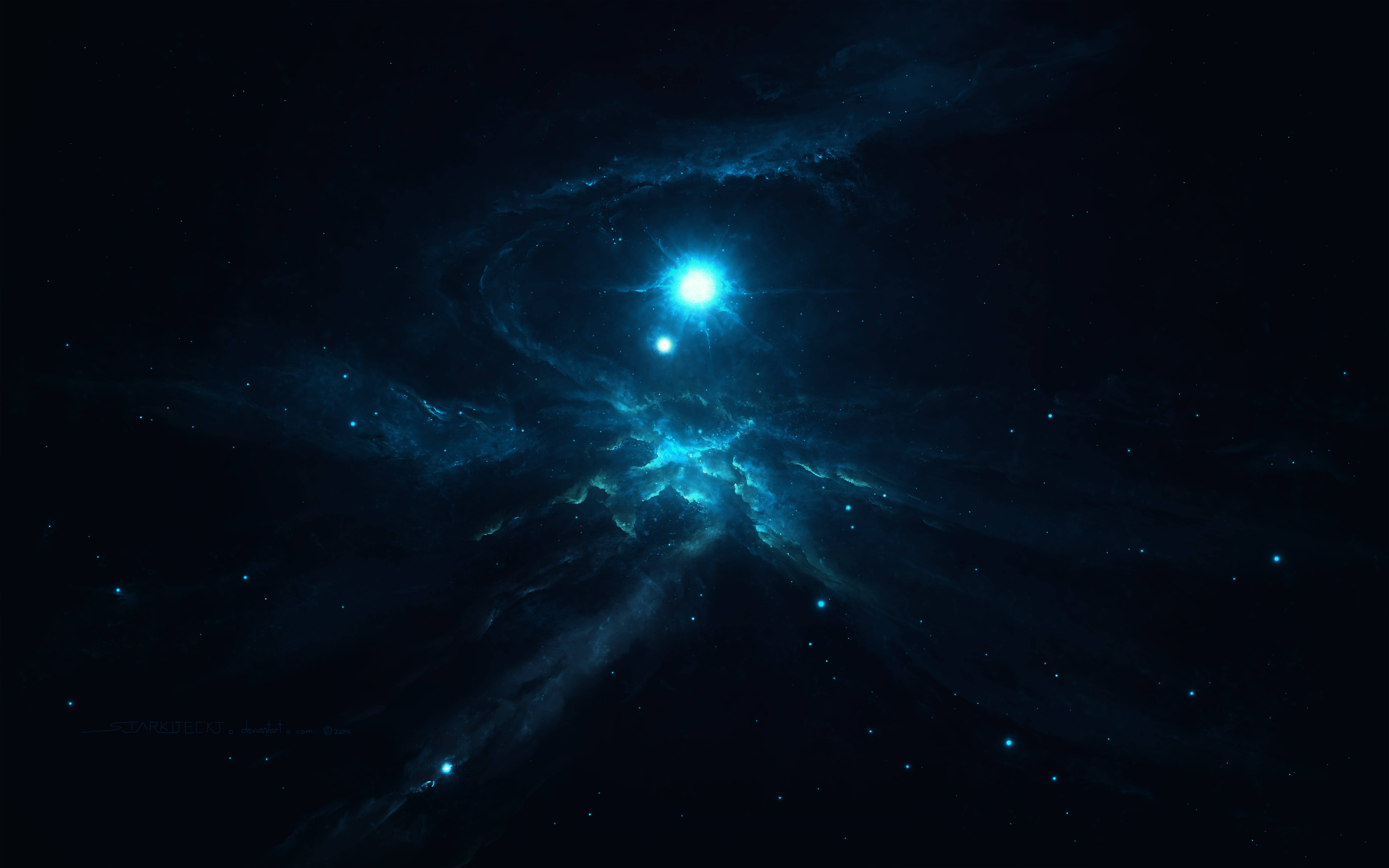 Black Galaxy Scorpion-like Blue