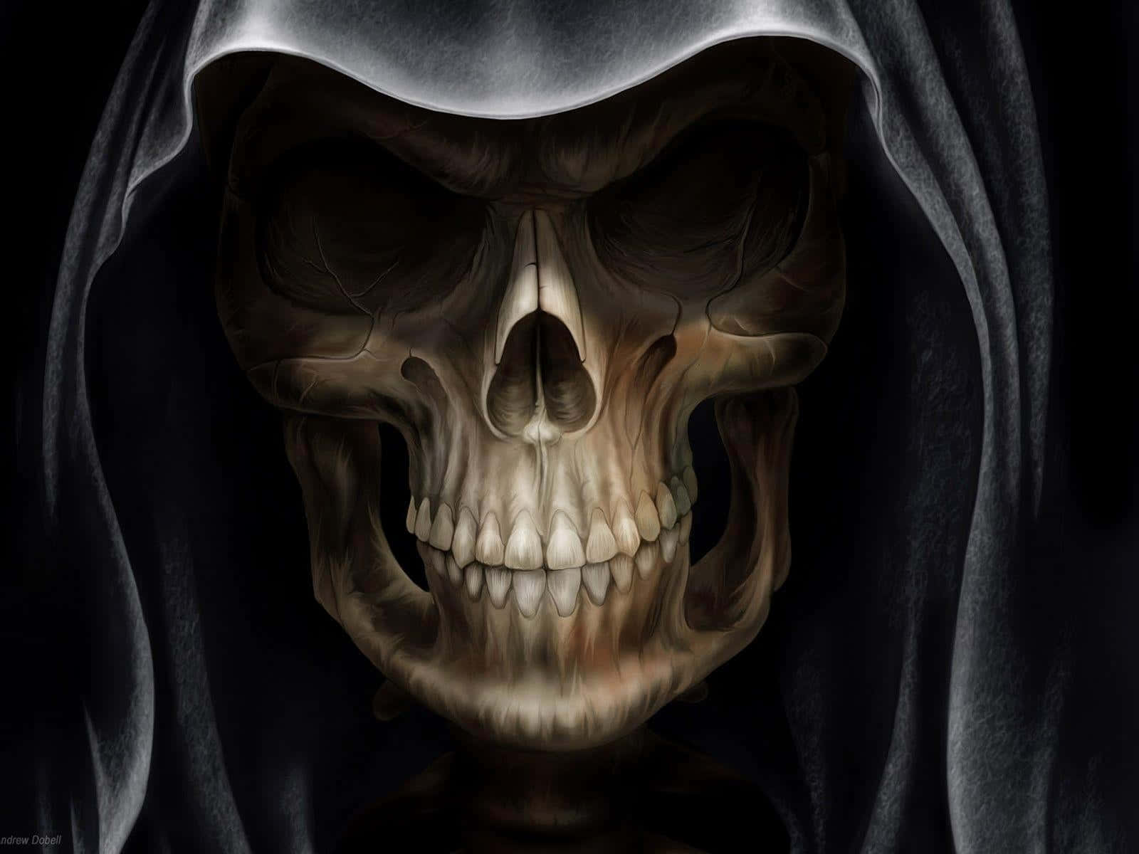 Black Gangster Grim Reaper Background