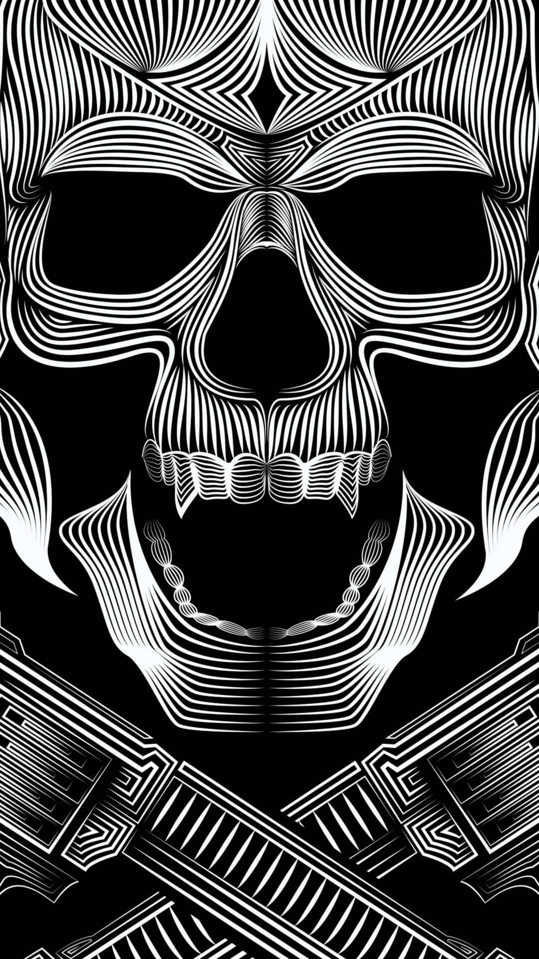 Black Gangster Skull Tattoo Background