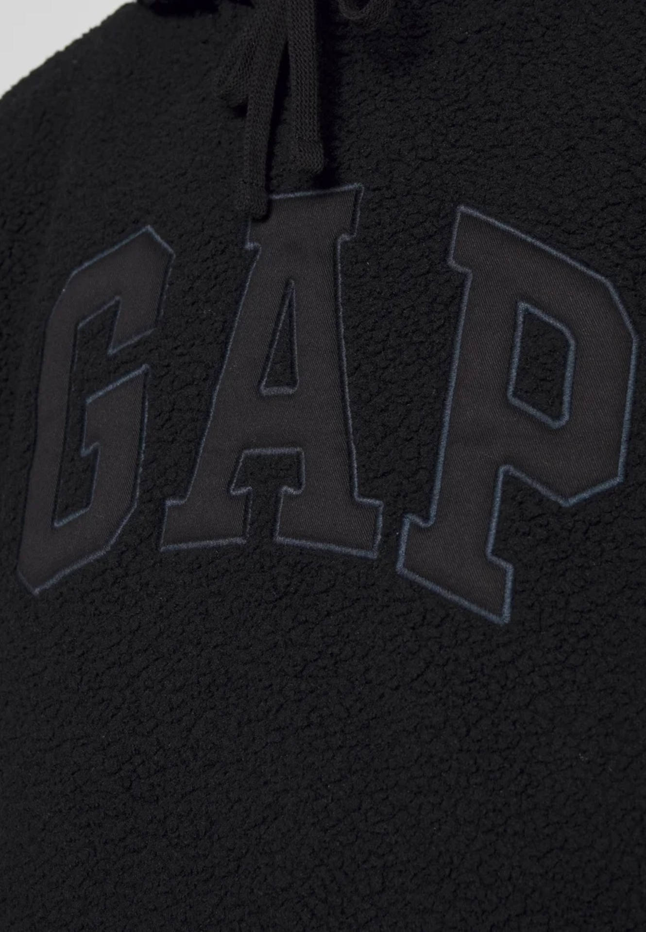 Black Gap Logo On Fleece Background