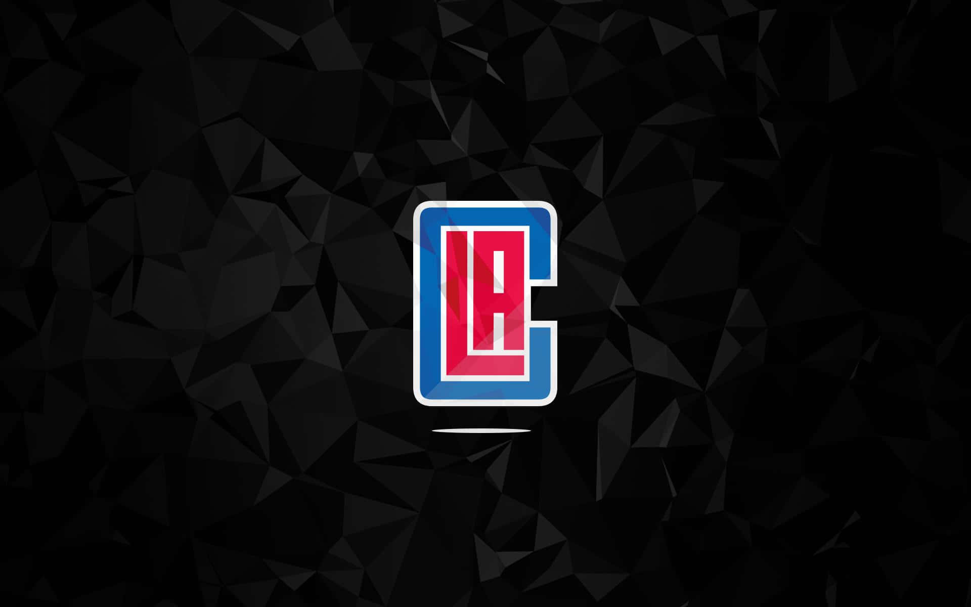 Black Geometric Nba La Clippers Team Logo Background