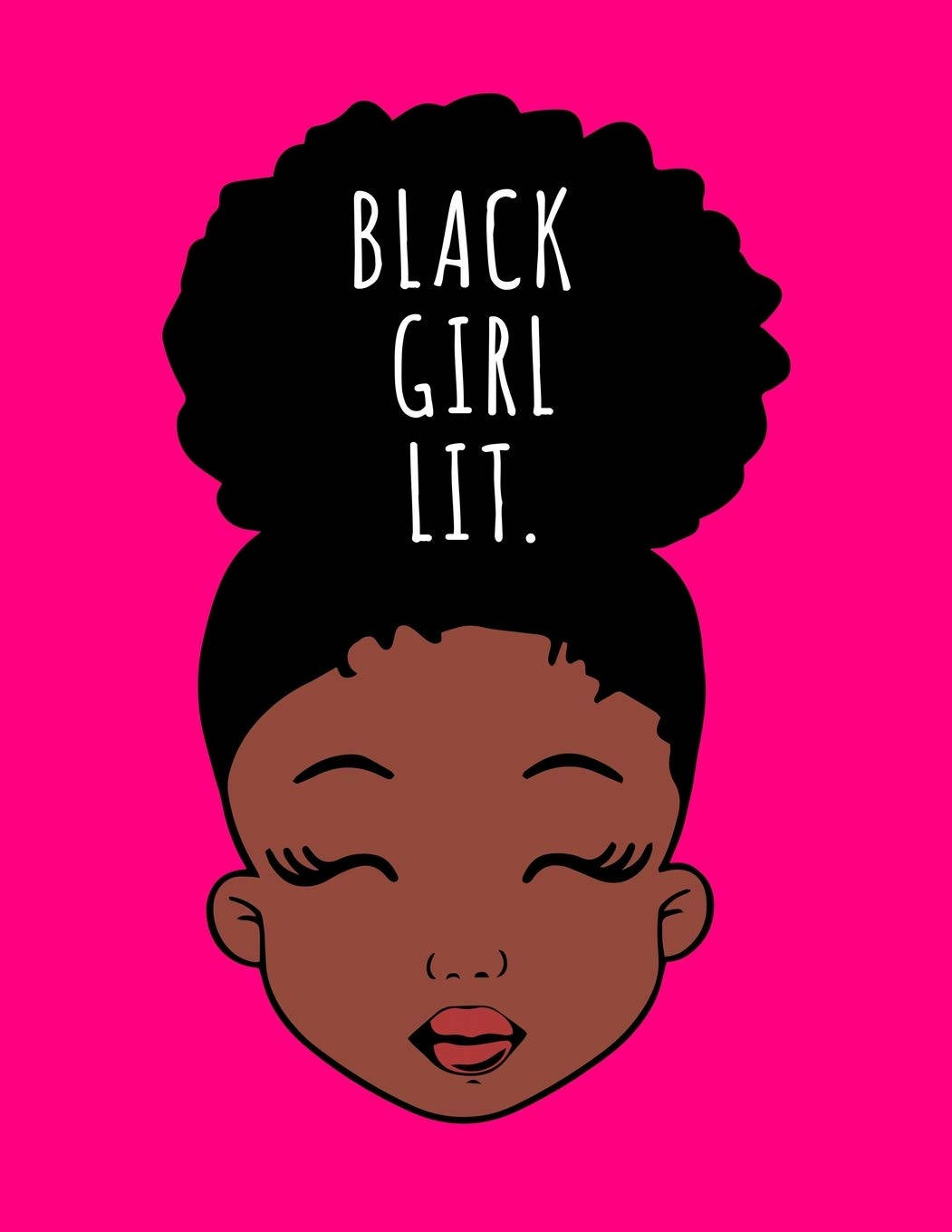 Black Girl Cartoon Smiling Background