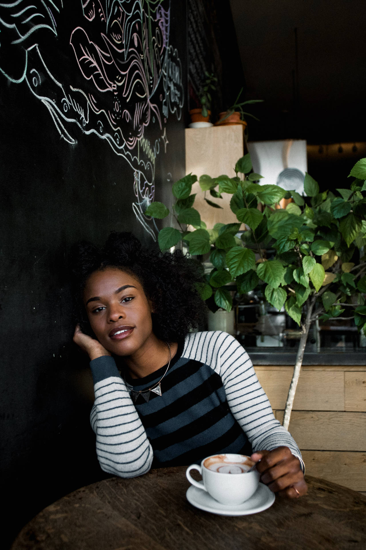 Black Girl Coffee Background