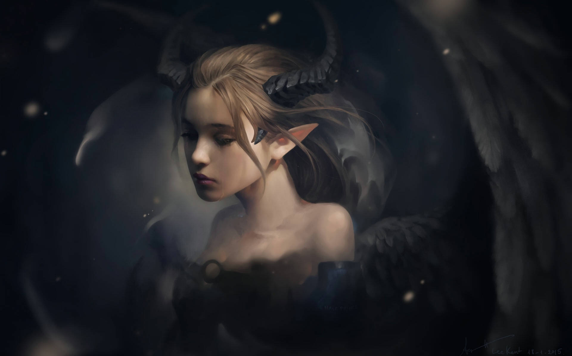 Black Girl Elf Fantasy Art Background