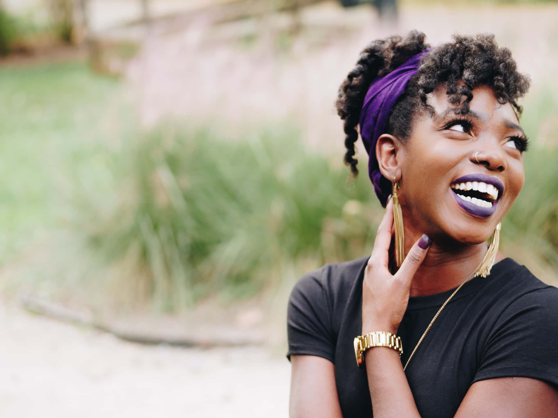 Black Girl Magic Purple Lips