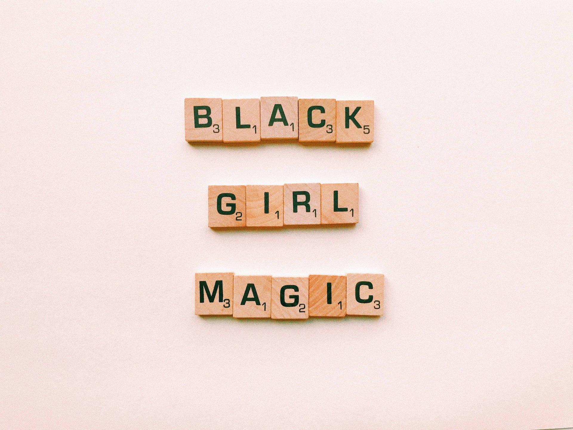 Black Girl Magic Scrabble Background