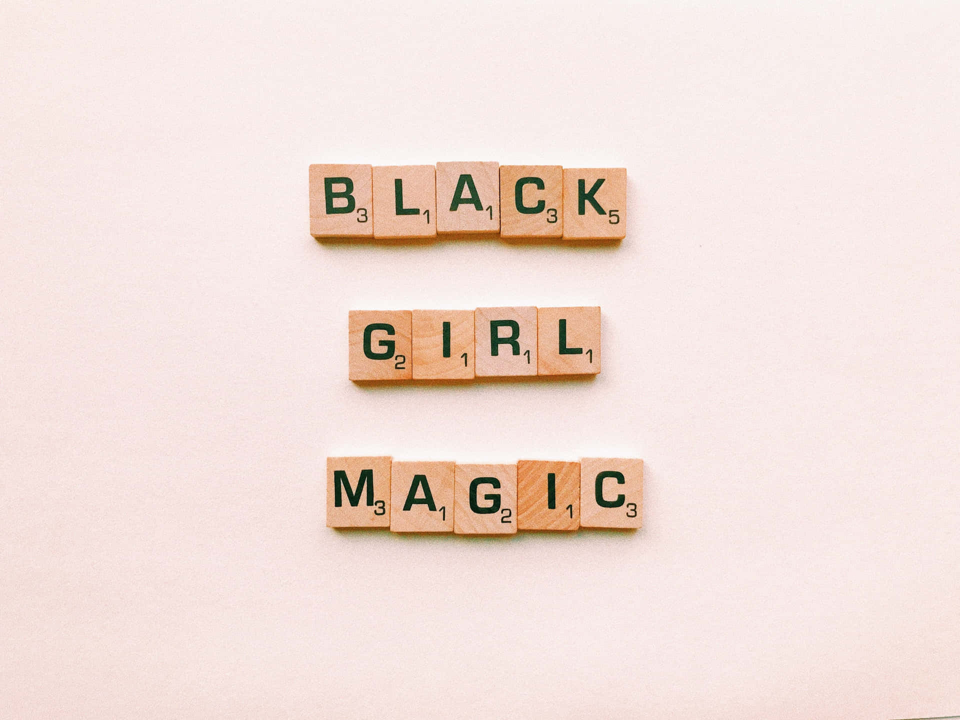 Black Girl Magic Scrabble Tiles Background