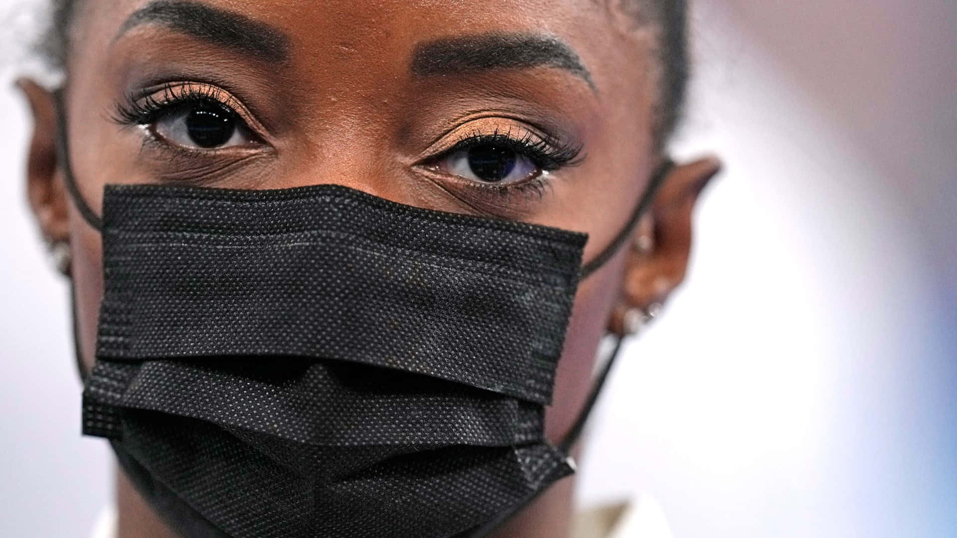 Black Girl With Gold Eyelash Background