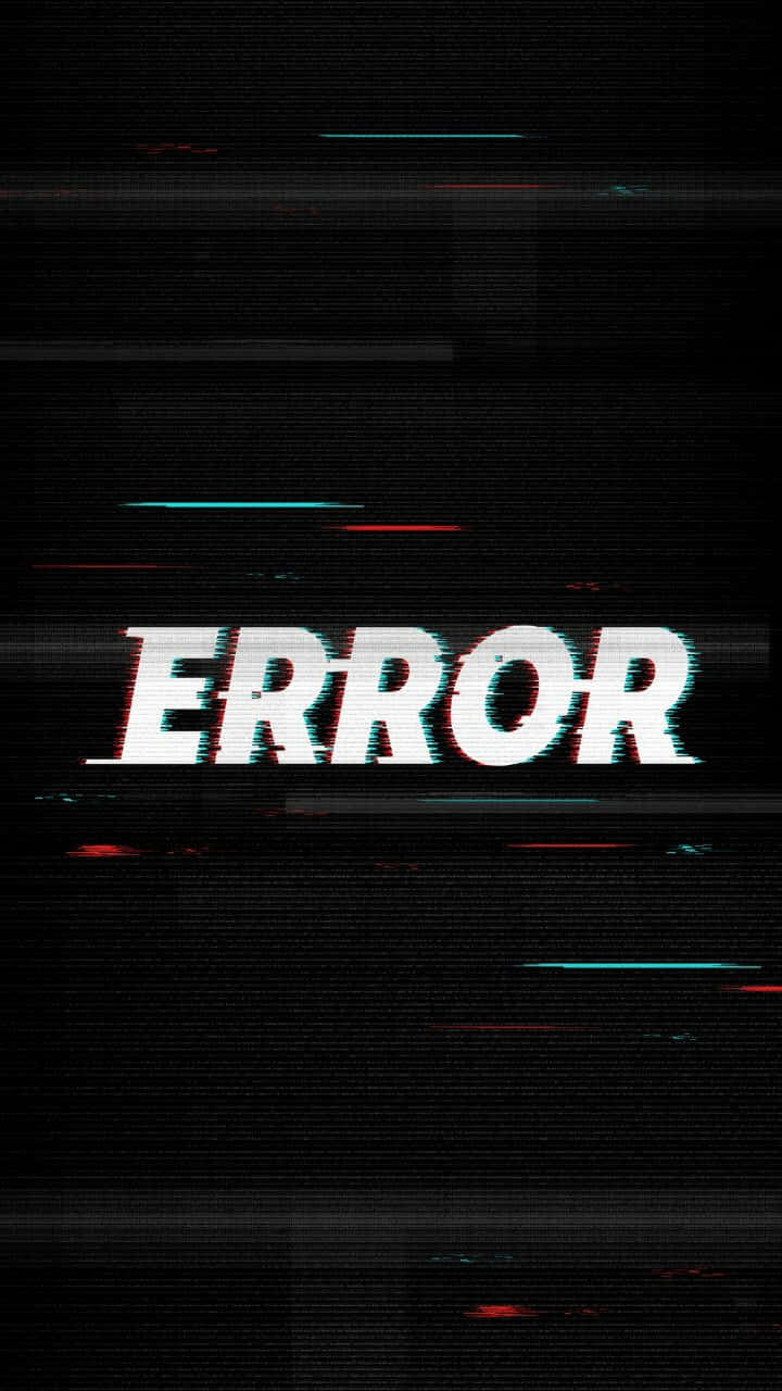 Black Glitch Error Background