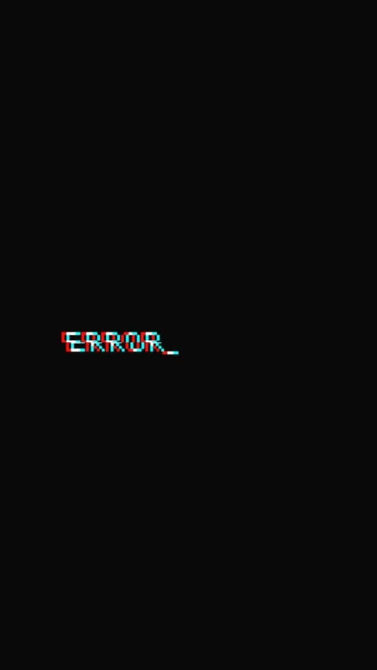 Black Glitch Error Background
