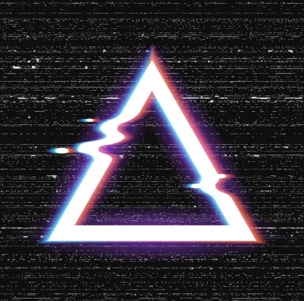 Black Glitch Triangle Background