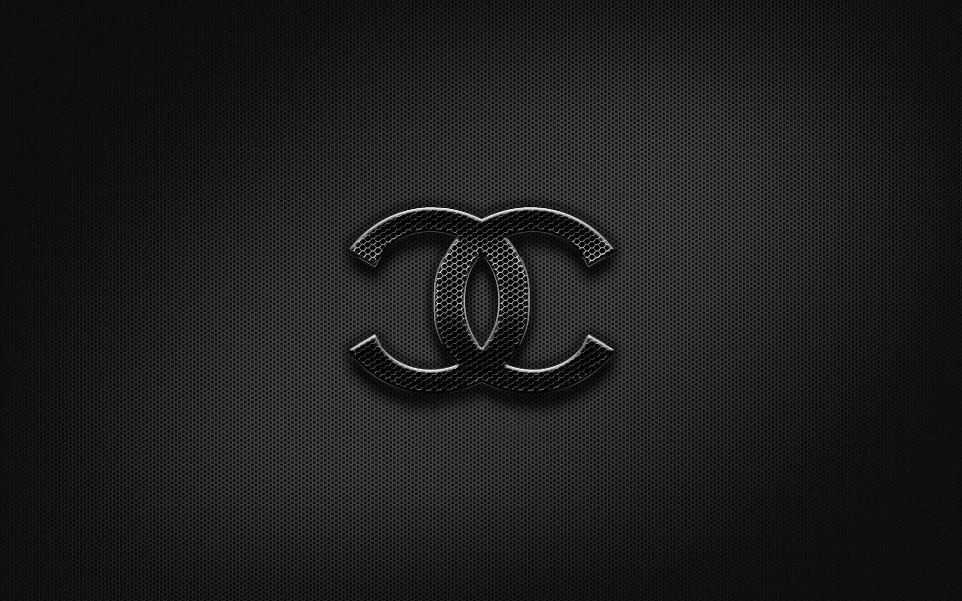 Black Glitter Chanel Logo Background