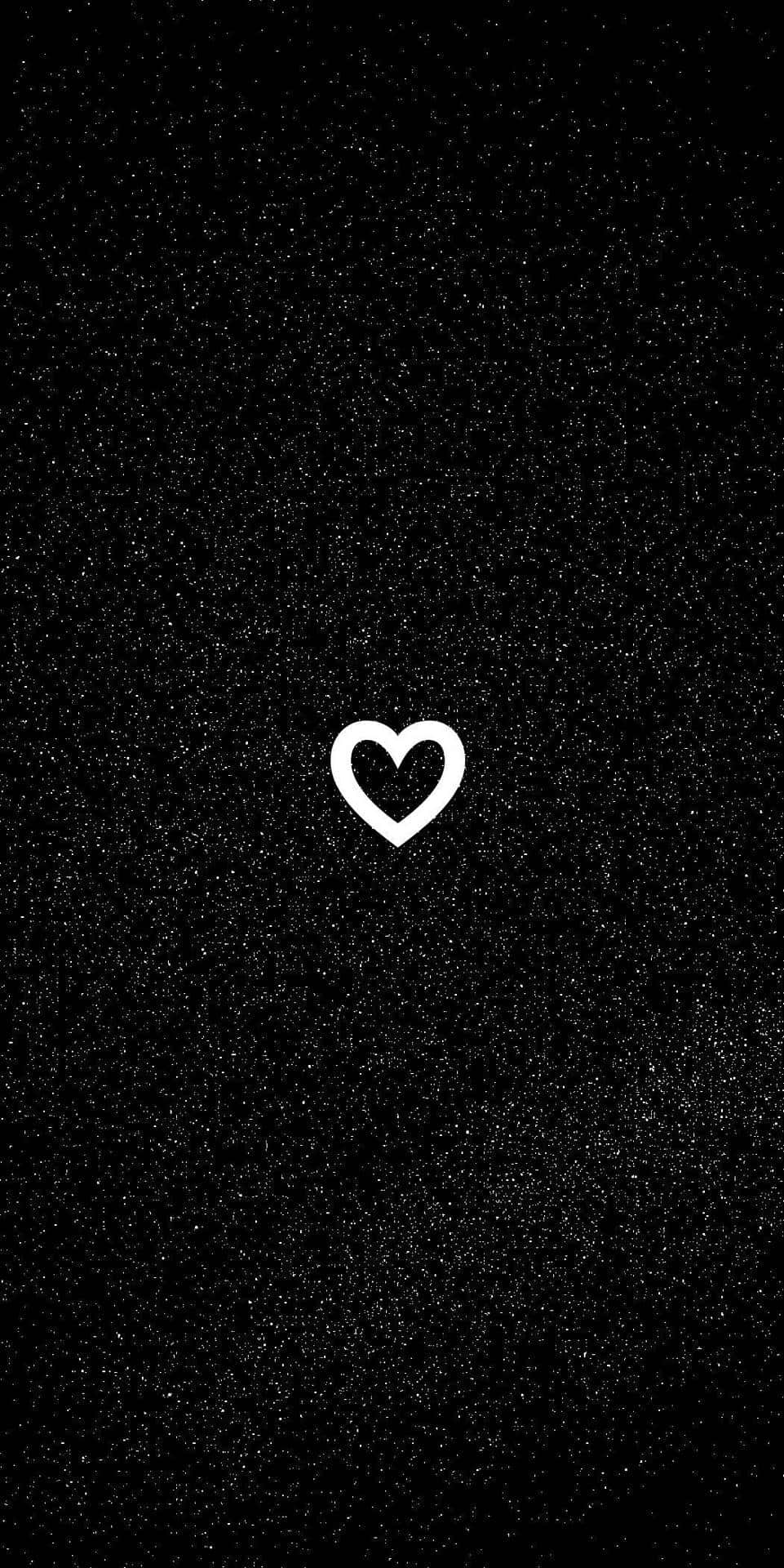 Black Glitter Hearti Phone Wallpaper Background