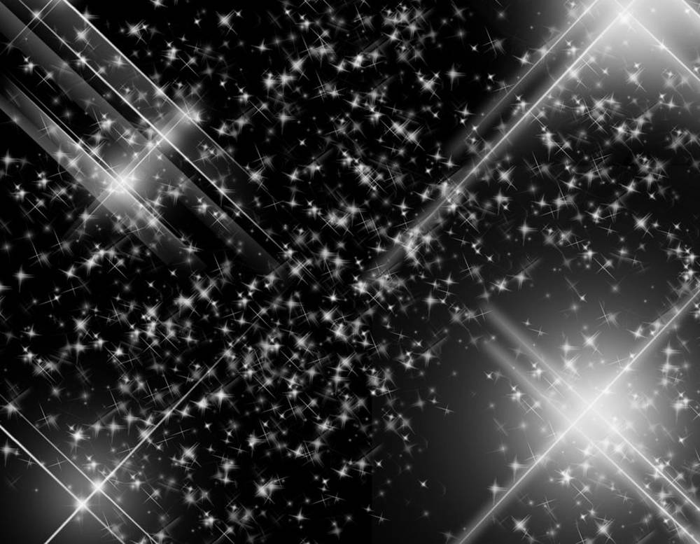 Black Glitter Light Beams Background