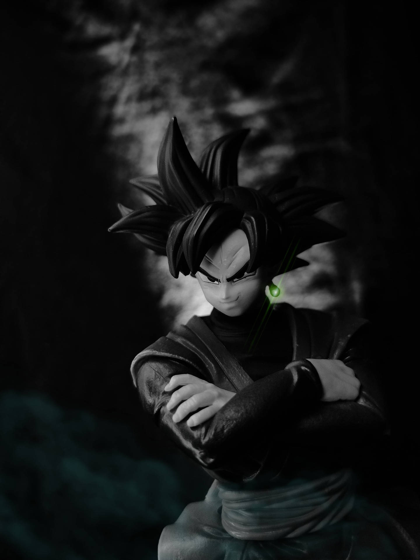 Black Goku Live Smirking Background