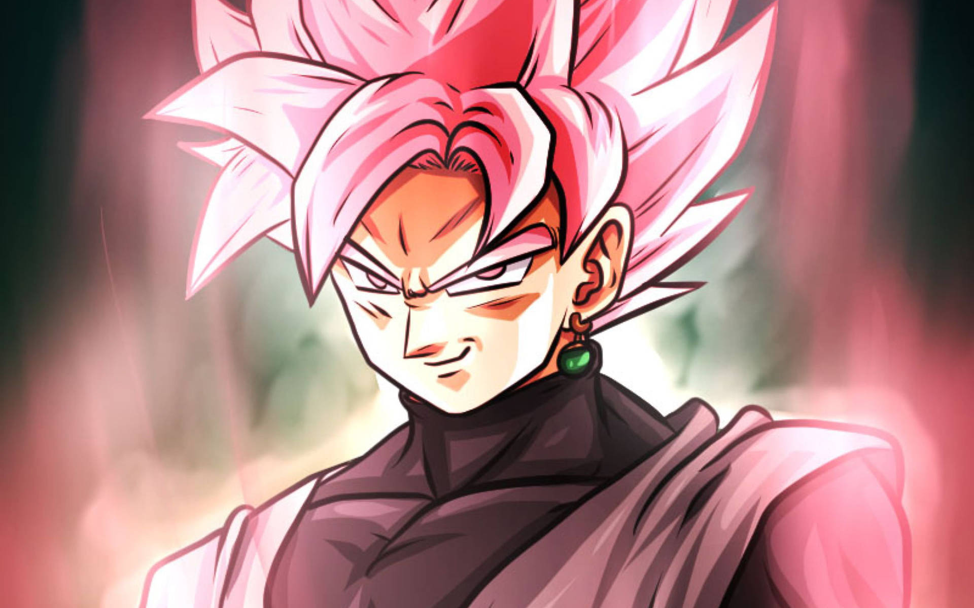 Black Goku Rose 4k With Green Earring