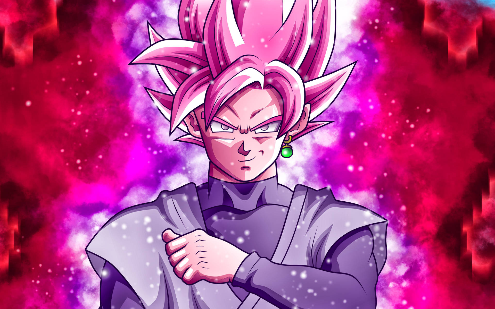 Black Goku Rose 4k With Hand On Chest