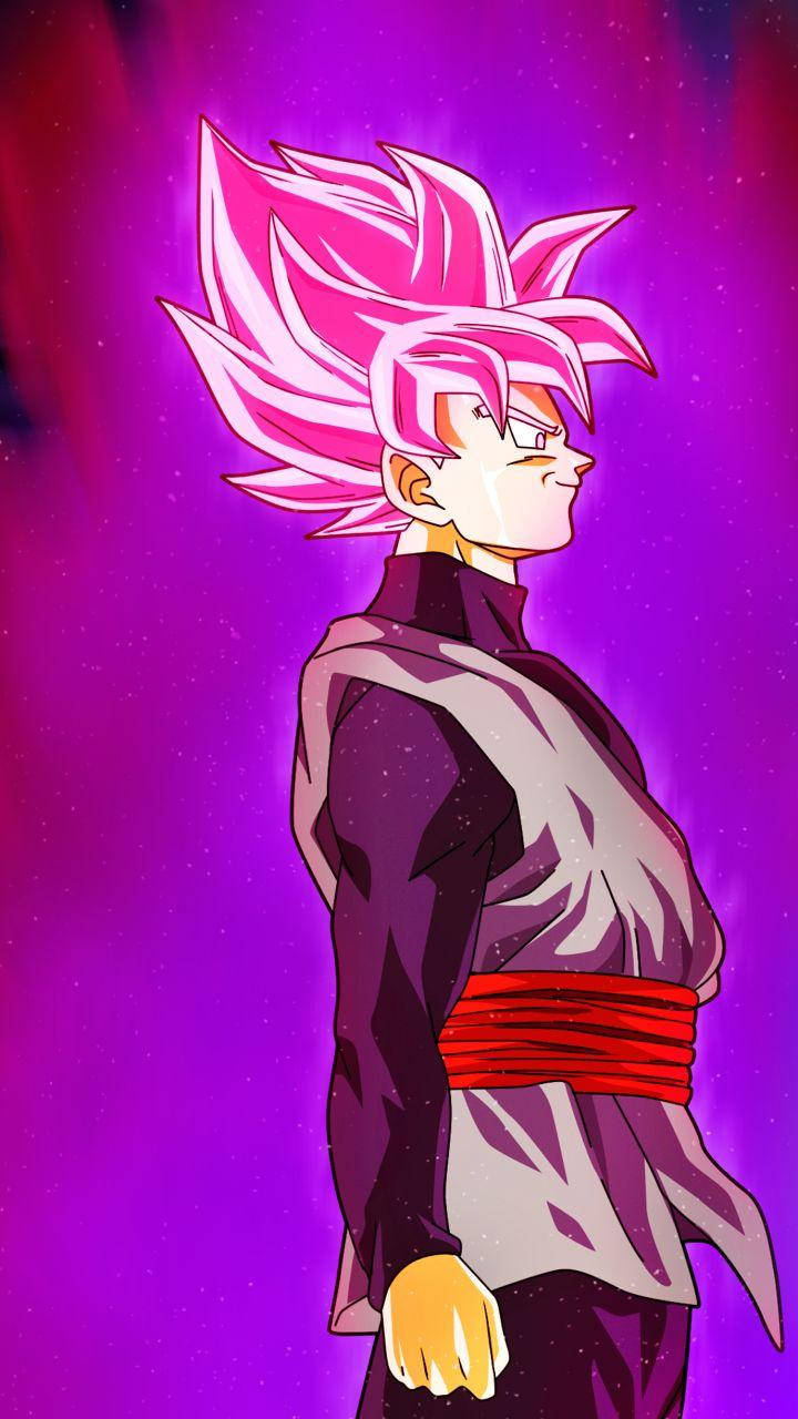 Black Goku Side Profile Background
