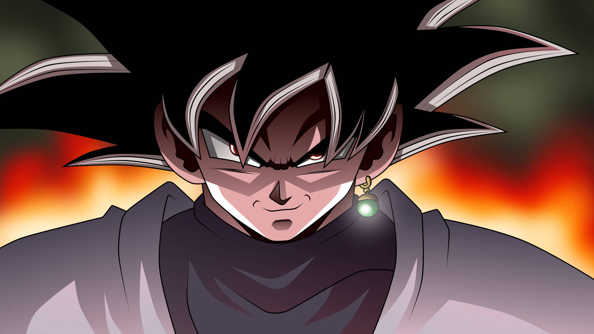 Black Goku With Pitch Black Hair Background