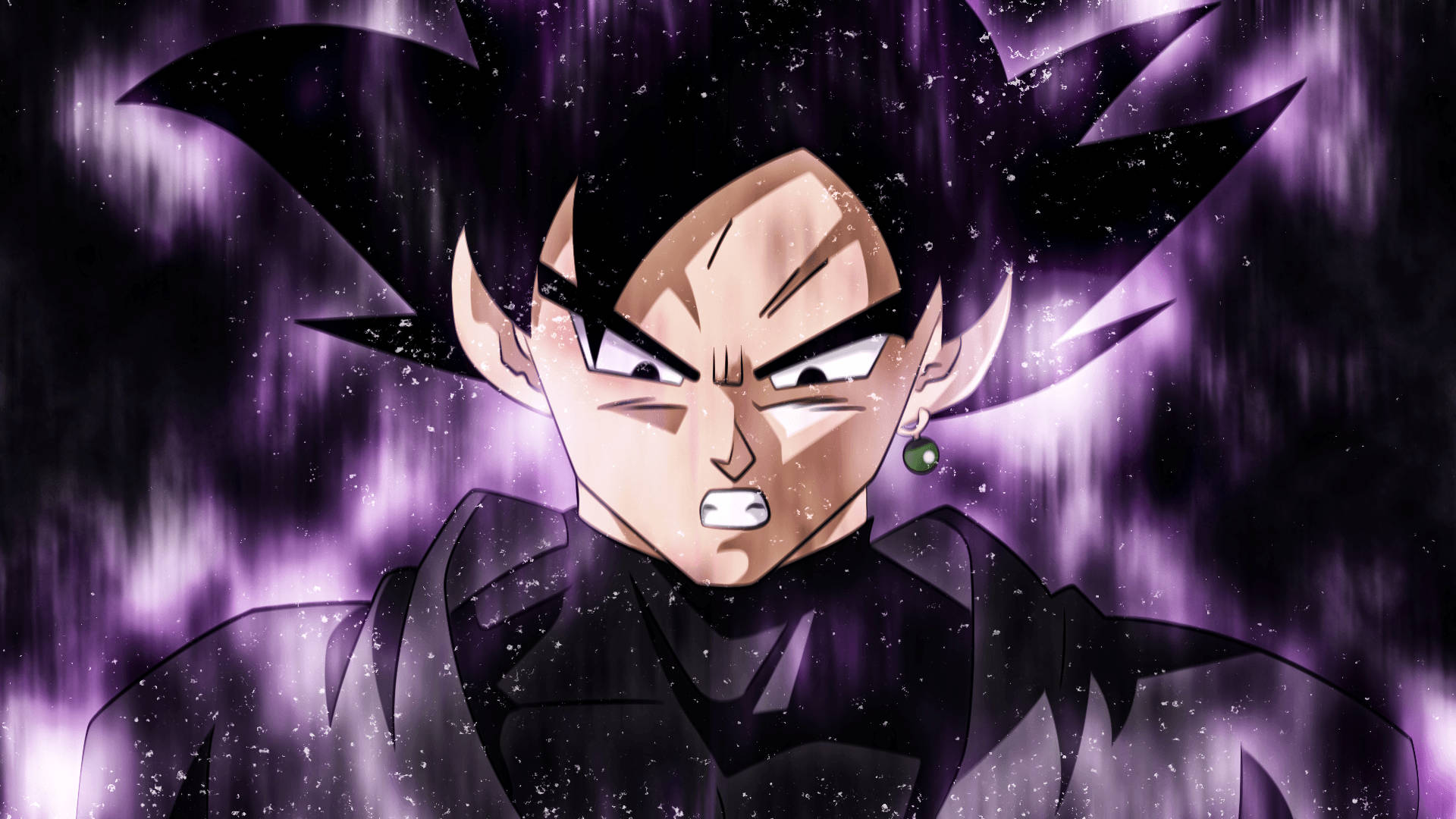 Black Goku With Shadowy Aura Background