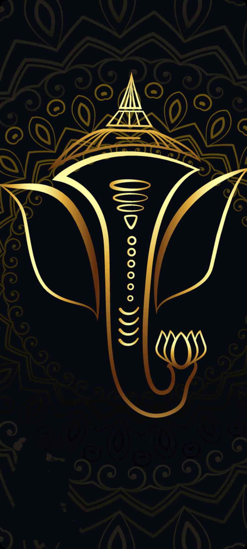 Black Gold Ganesh Background