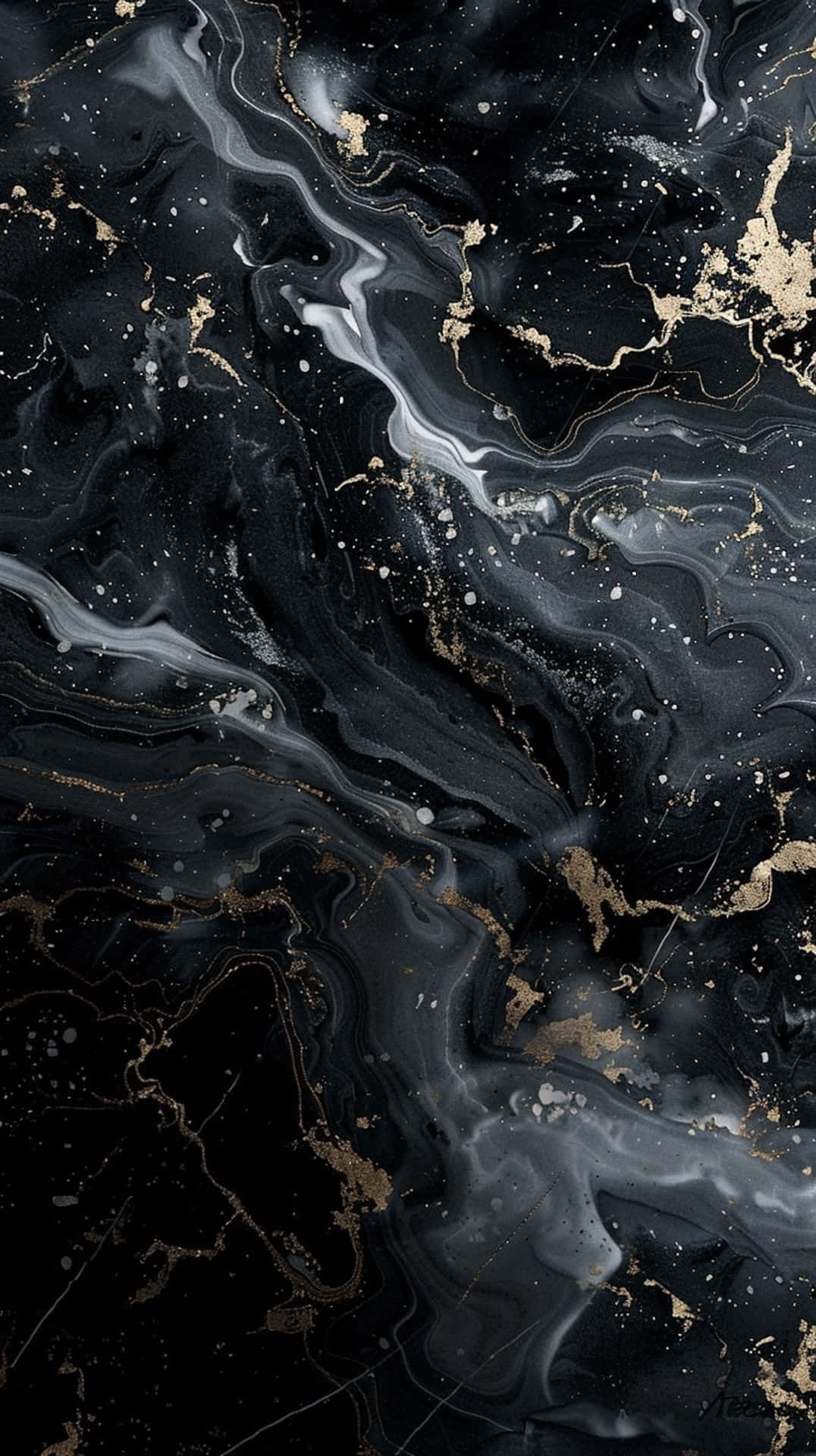Black Gold Marble Texture Background