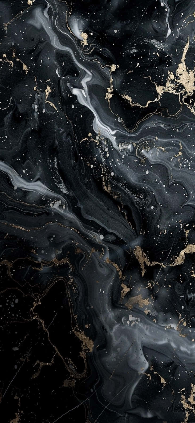 Black Gold Marble Texture Background