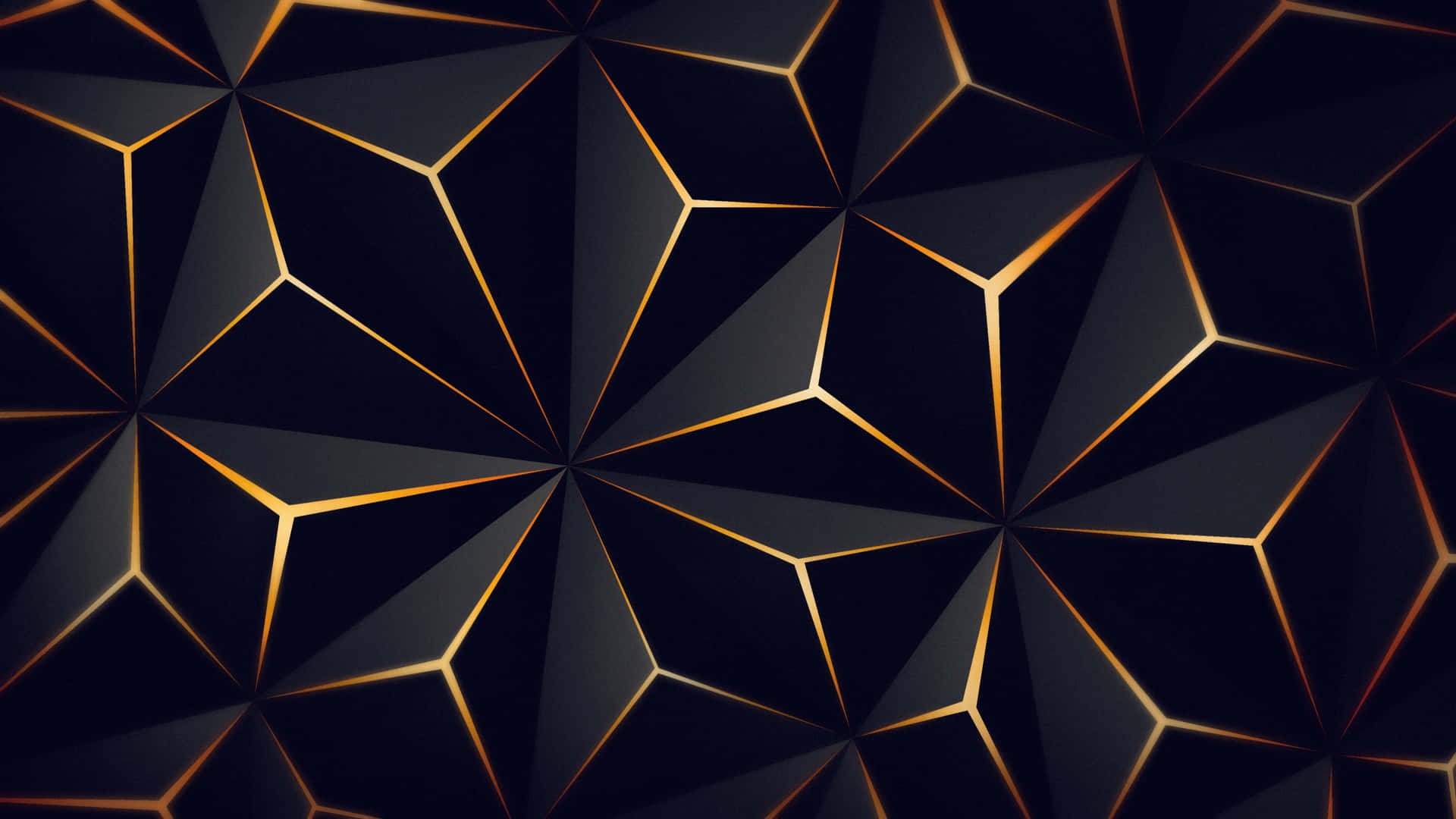 Black Gold Triangular Background