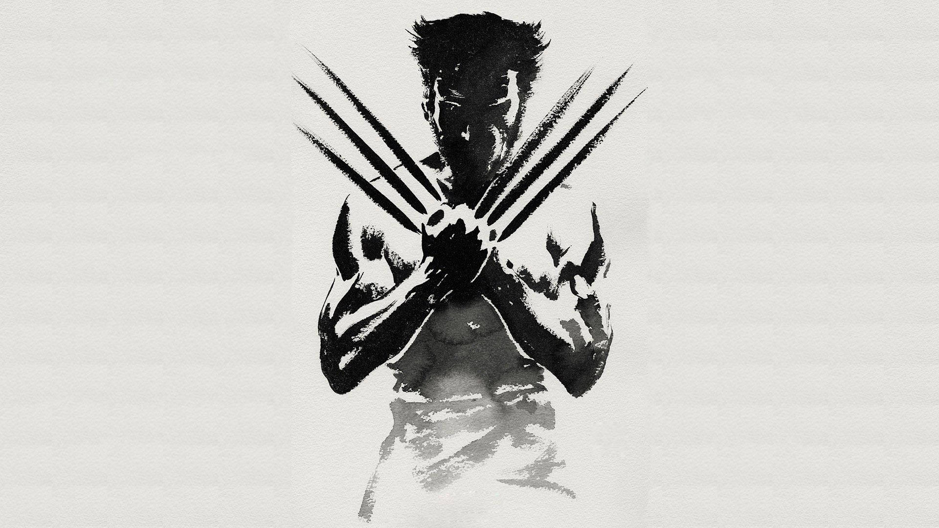 Black Grunge Wolverine Background