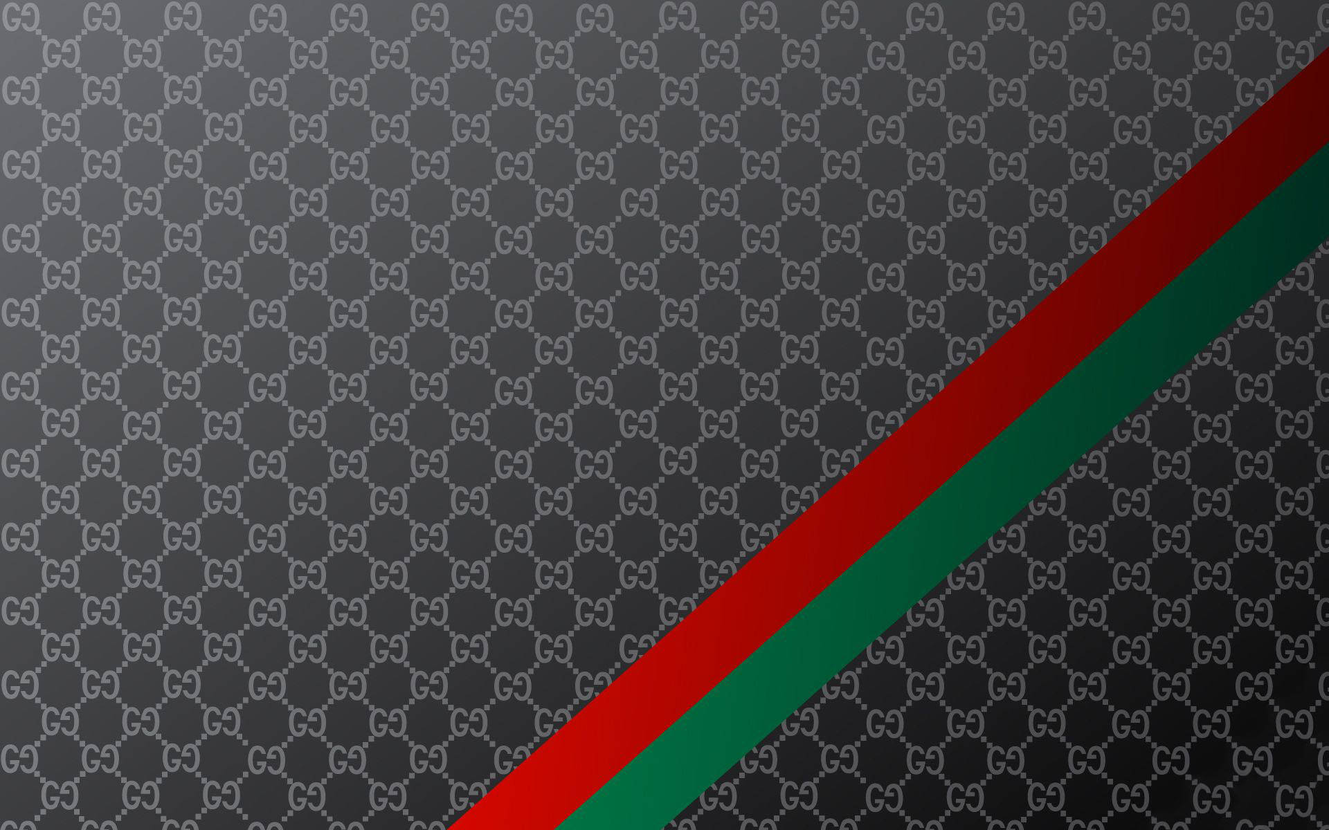Black Gucci Pattern With Stripes Background