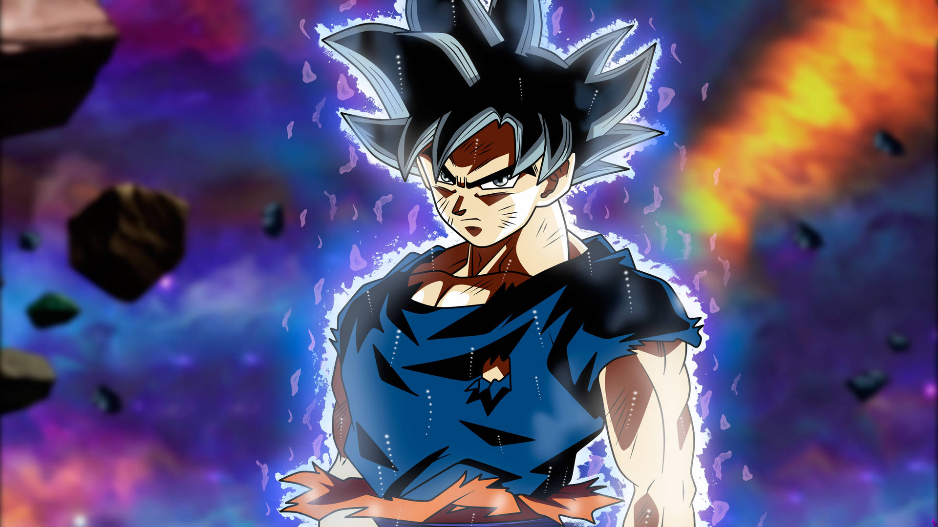 Black Haired Goku Ultra Instinct Background