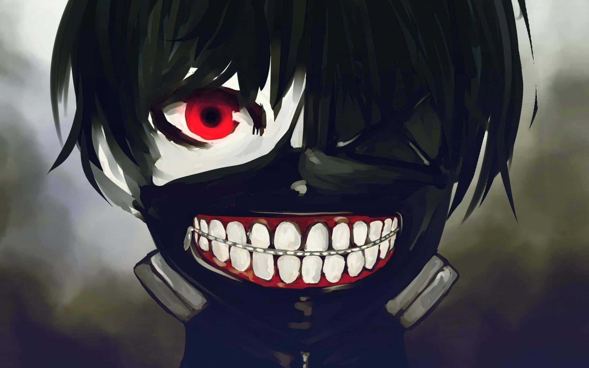 Black-haired Kaneki Scary Anime