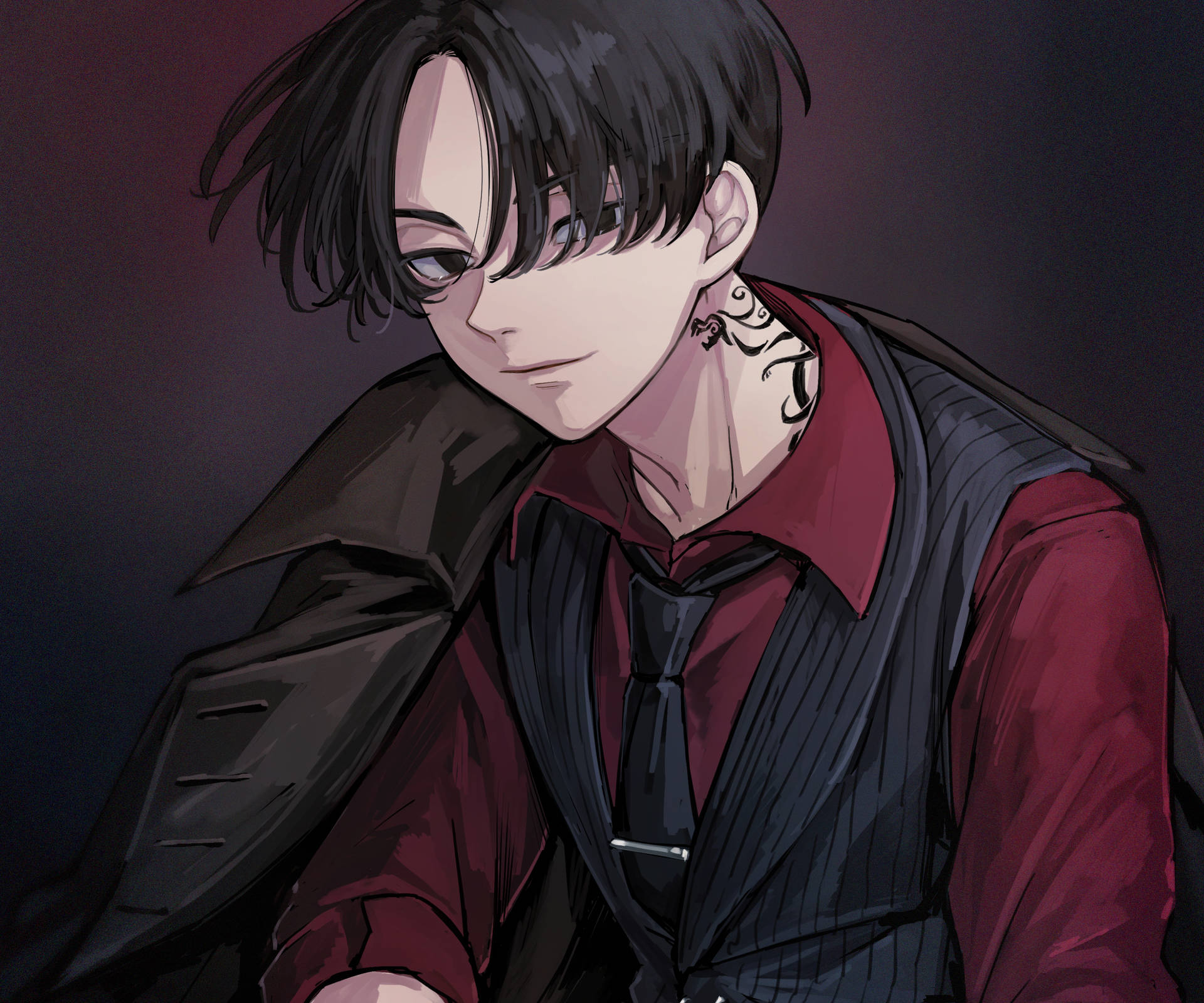 Black-haired Mikey Tokyo Revengers Background
