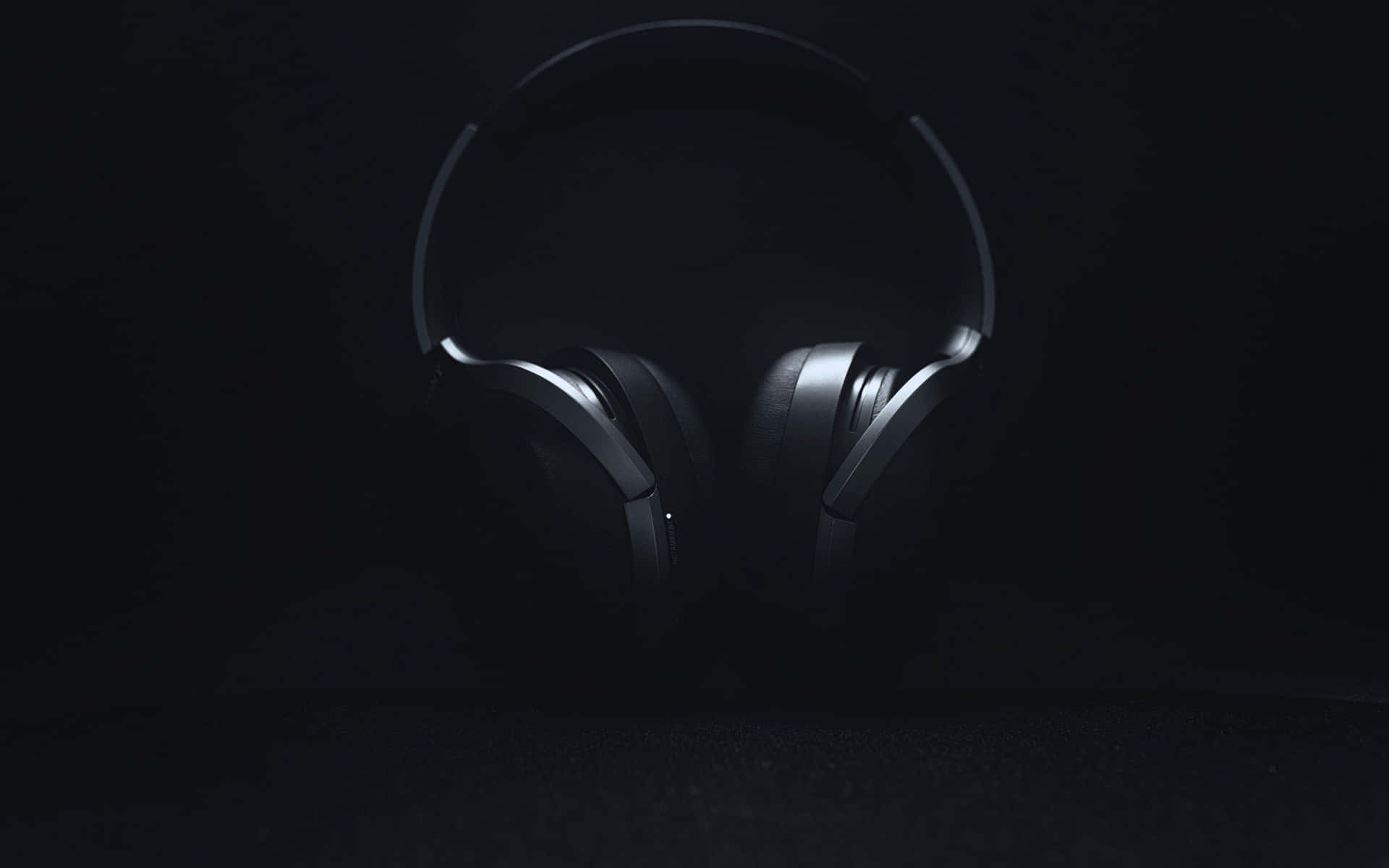 Black Headphones Dark Background