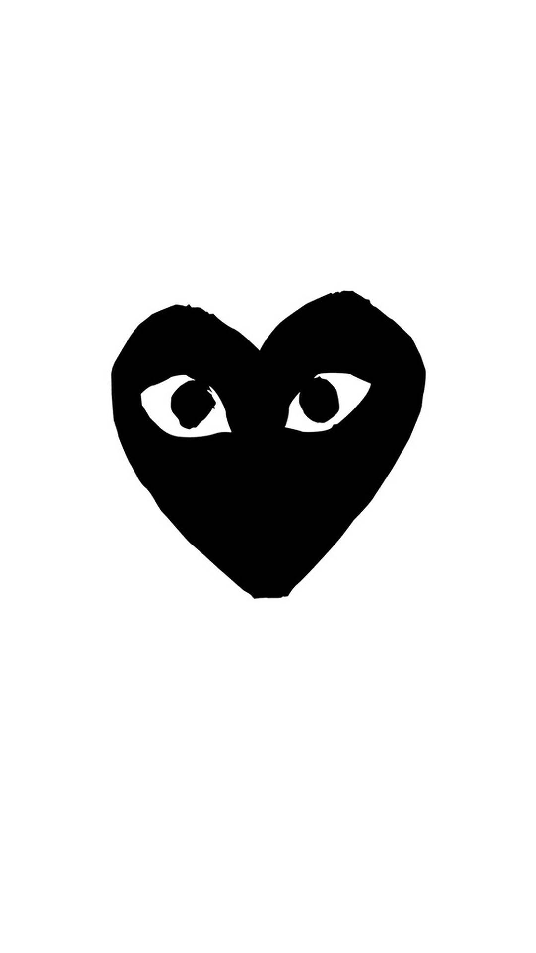 Black Heart Cdg Brand Background