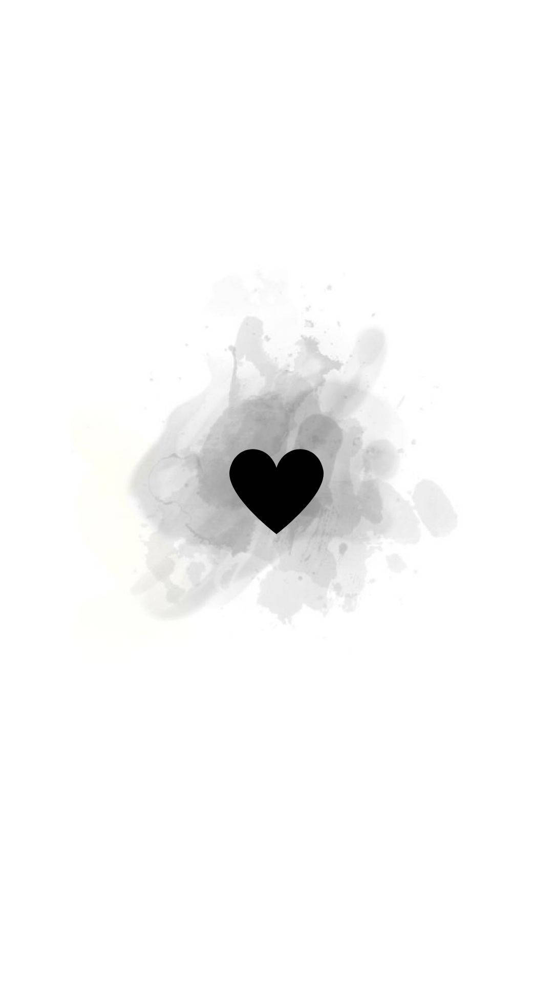 Black Heart In Smoke Background